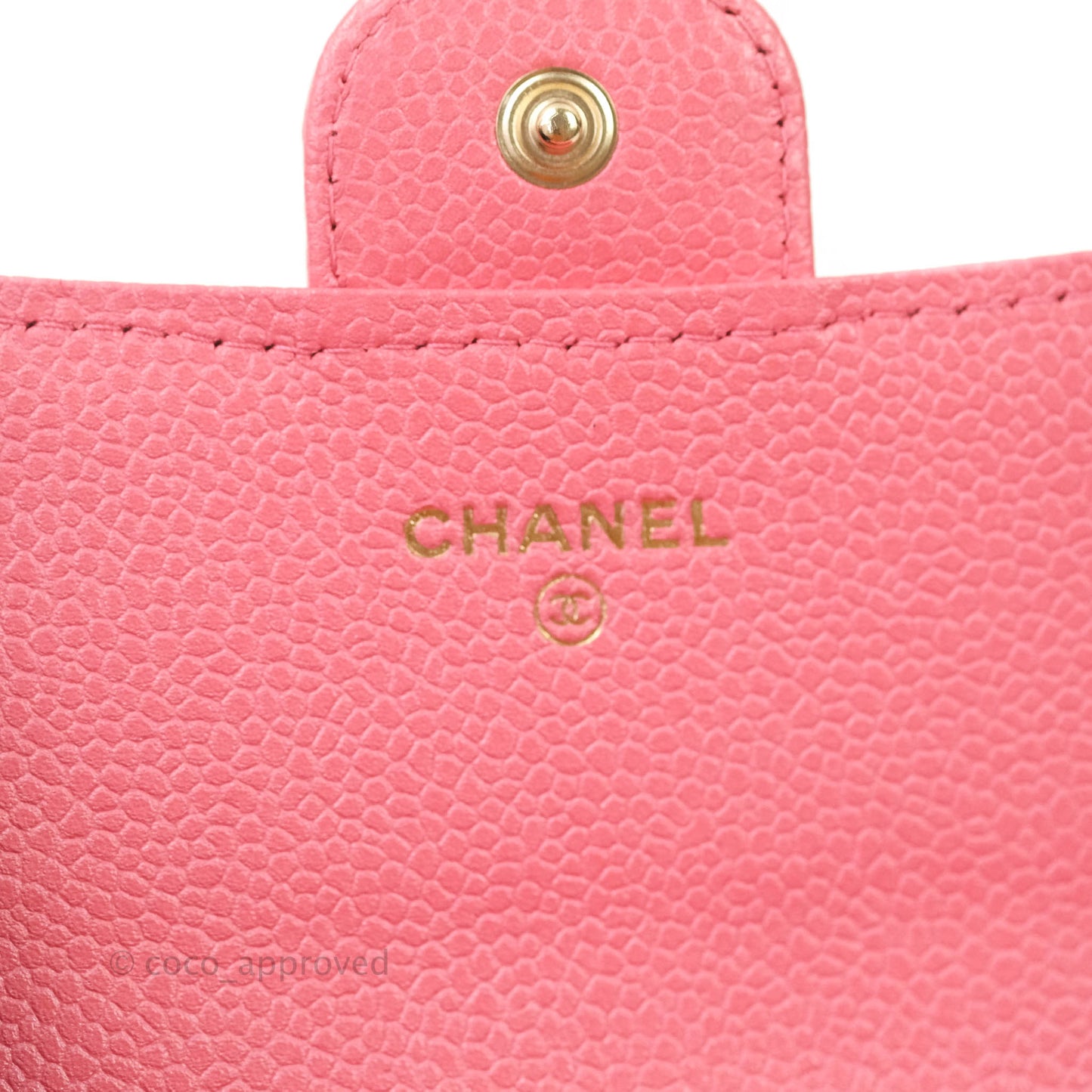 Chanel Classic Flap Wallet Pink Caviar Gold Hardware⁣ 18S