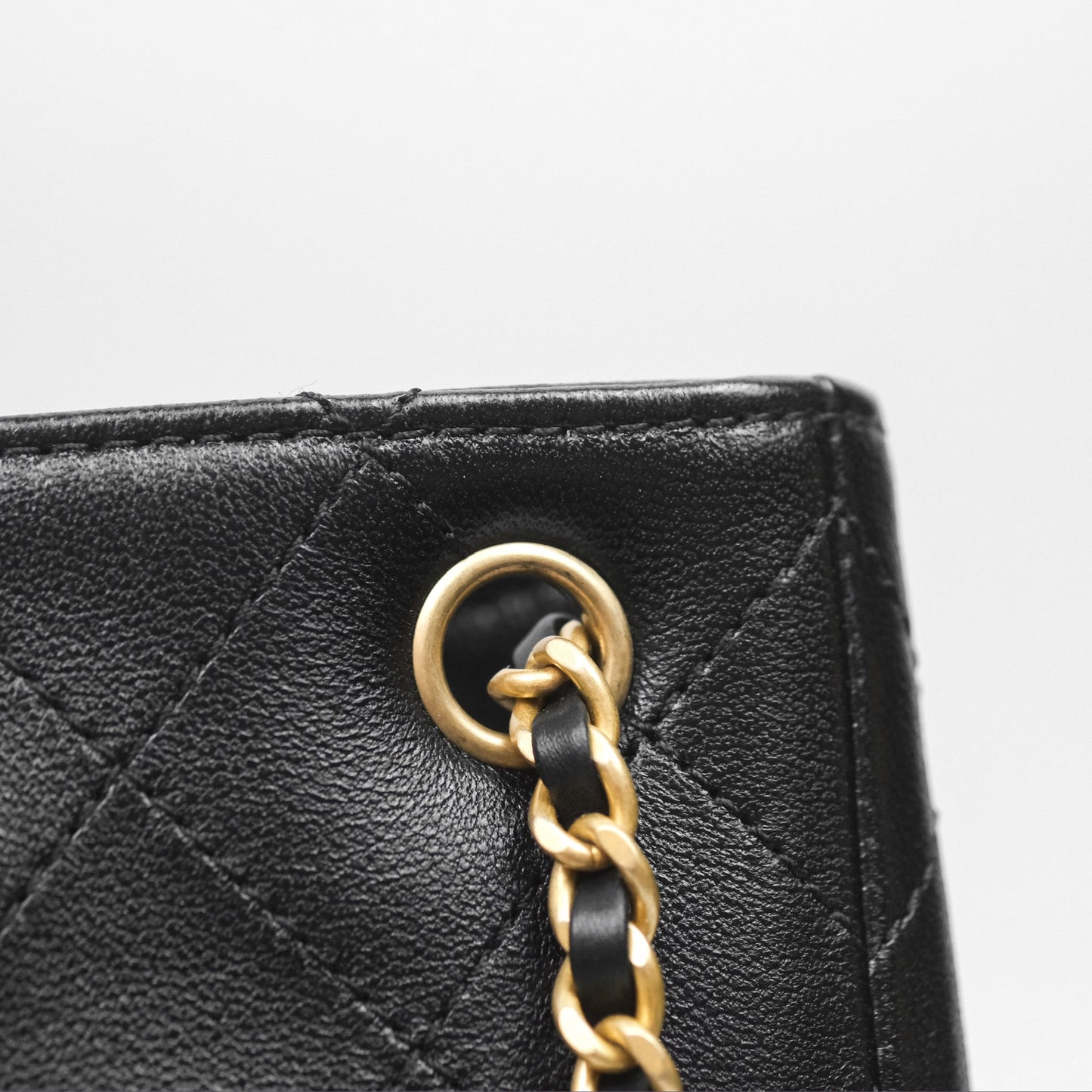 Chanel Double Pocket Black Lambskin Gold Hardware