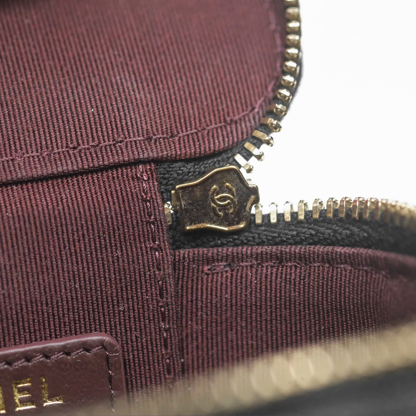 Chanel Mini Vanity With Chain Black Caviar Gold Hardware