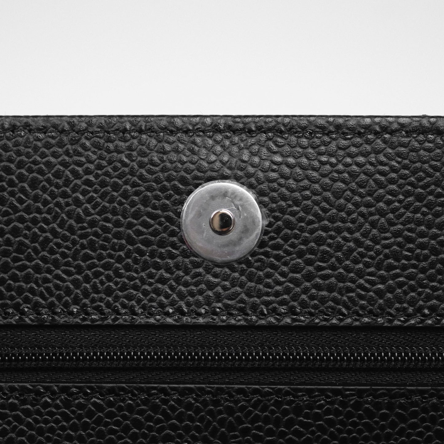 Chanel Classic Wallet On Chain WOC Quilted Black Caviar Silver Hardware
