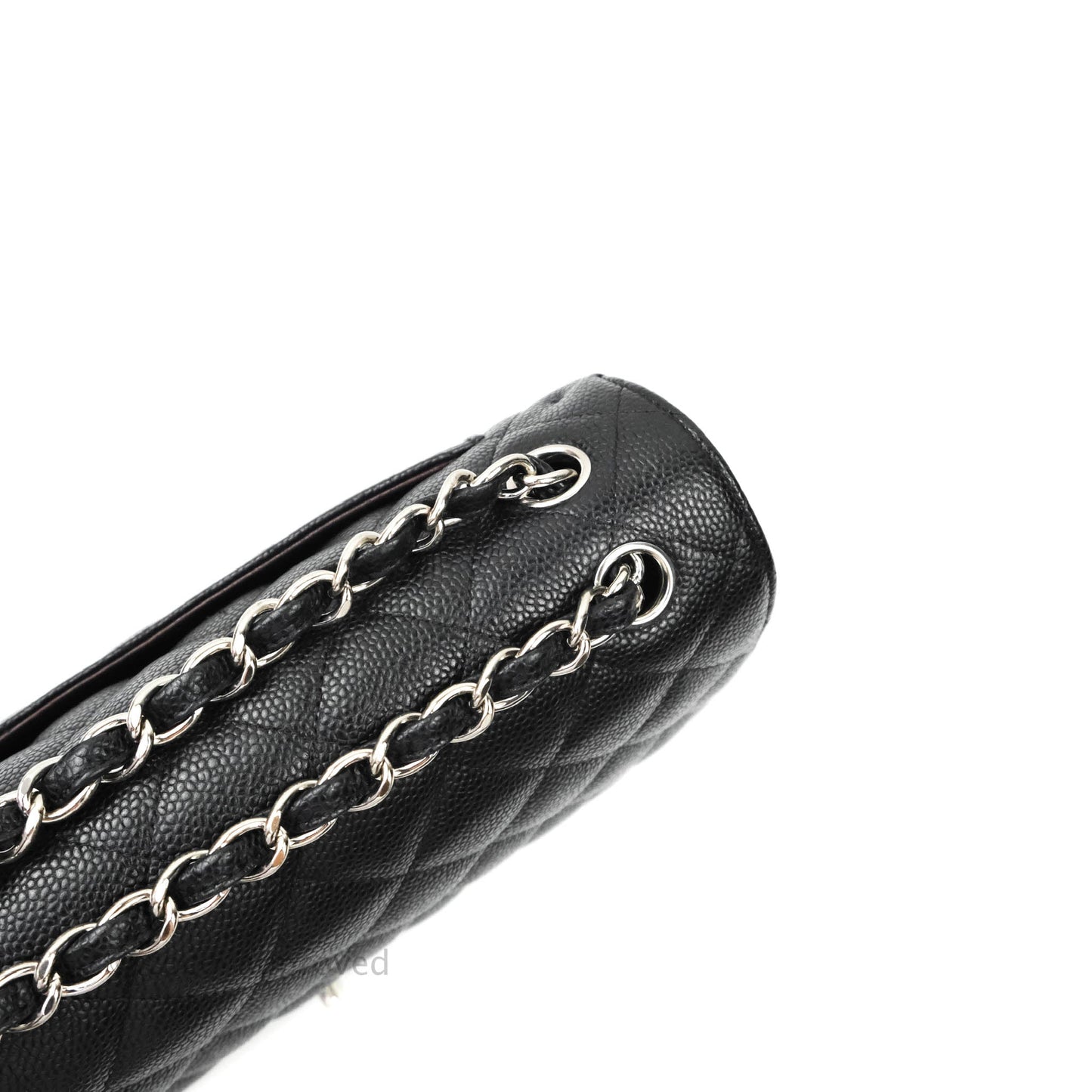 Chanel Jumbo Double Flap Black Caviar Silver Hardware⁣⁣