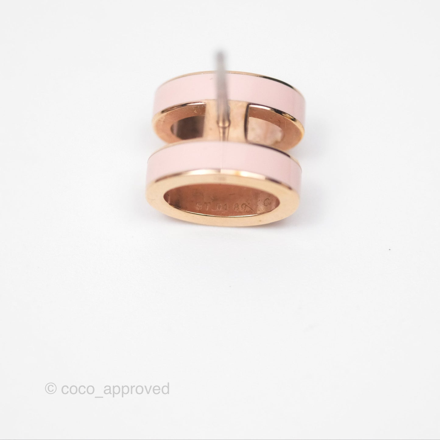 Hermès Pop H Earrings Rose Dragee 5U Rose Gold Hardware