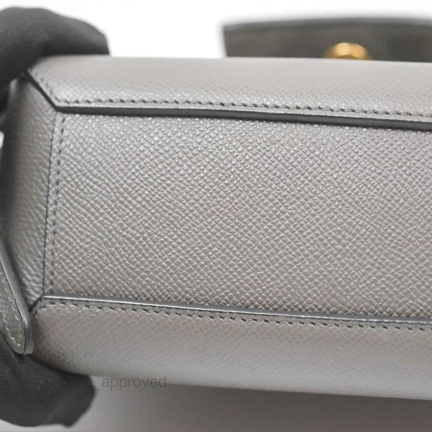 Celine Pico Belt Bag Grey Grained Calfskin Gold Hardware