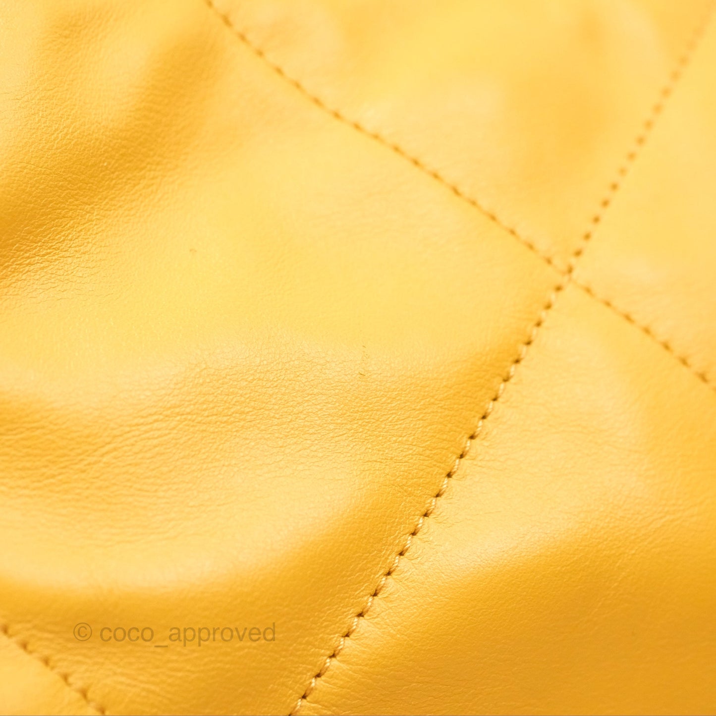 Chanel 22 Small Mustard Yellow Shiny Aged Calfskin Aged Gold Hardware