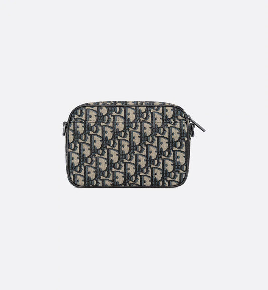 Mini Safari Bag with Strap Beige and Black Luxury Dior Oblique Jacquard