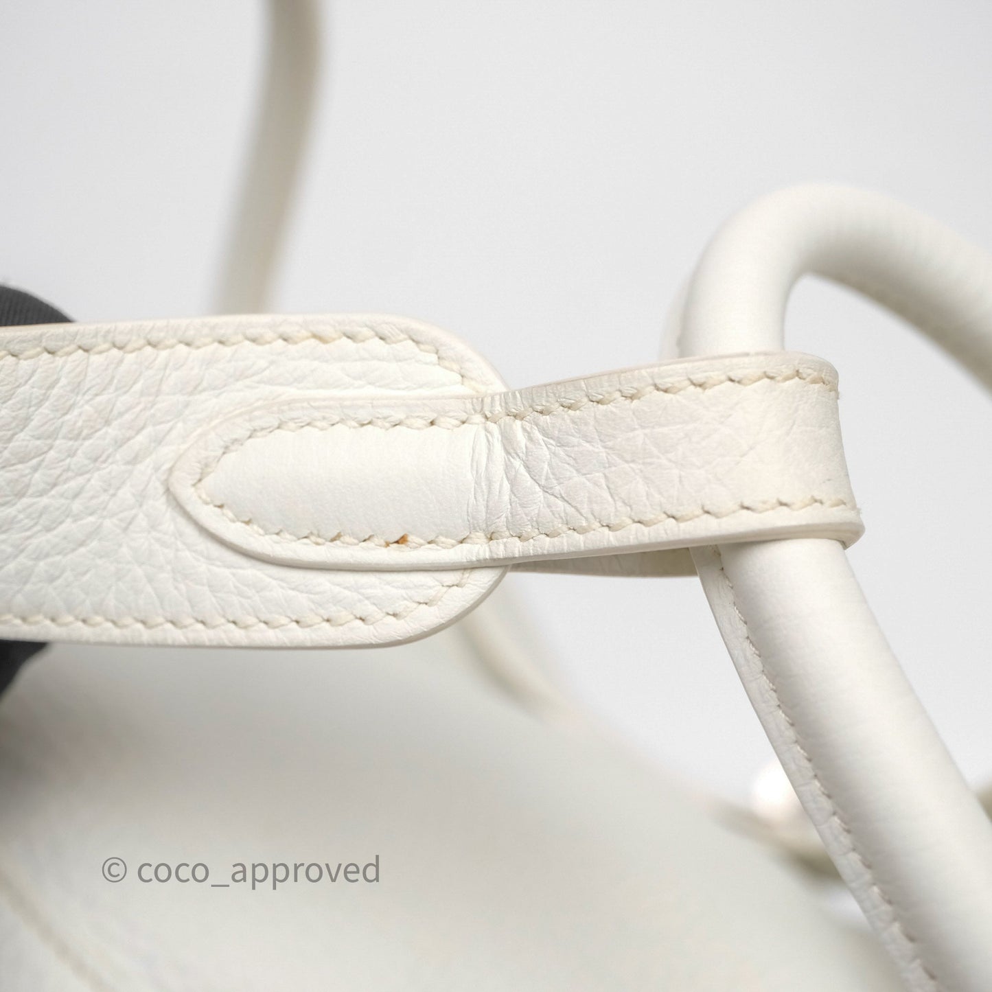 Hermès Lindy 30 White Clemence Palladium Hardware