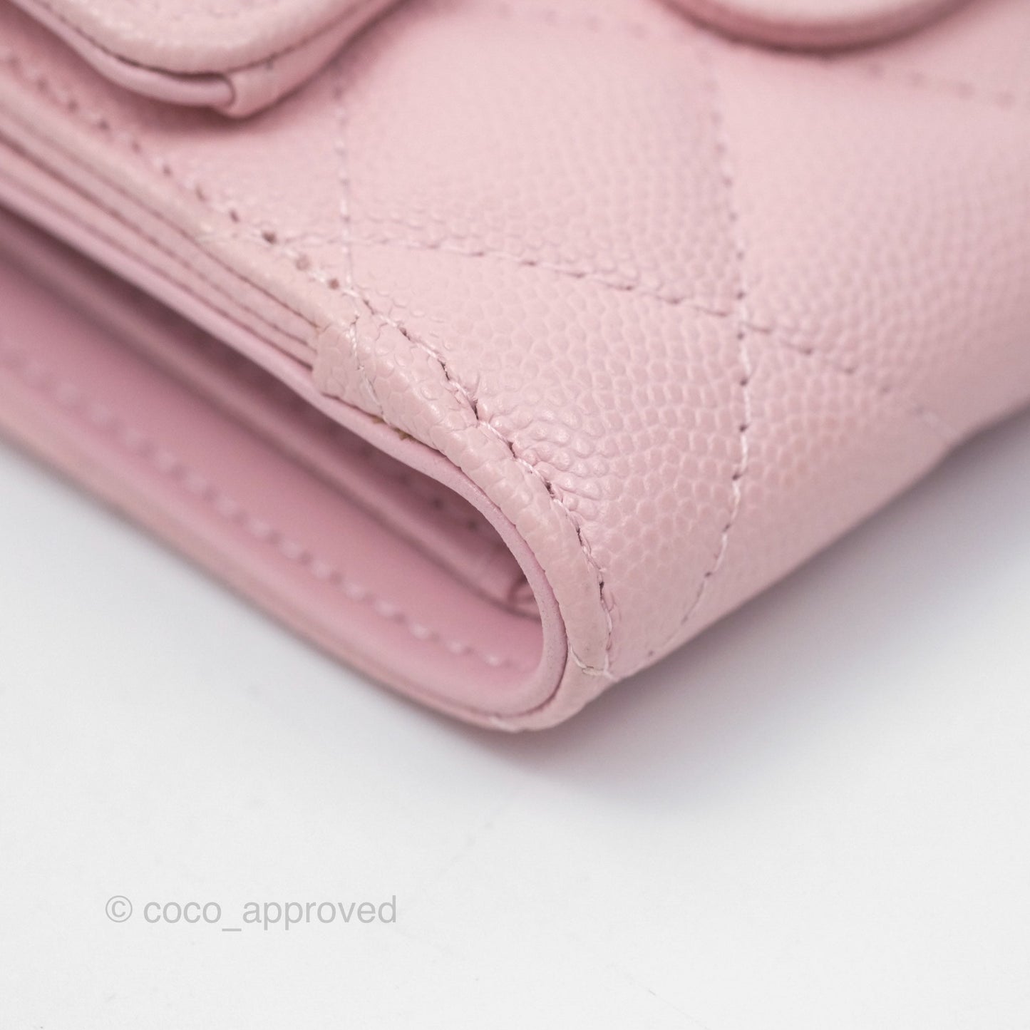Chanel Classic Short Flap Wallet Pink Caviar Gold Hardware