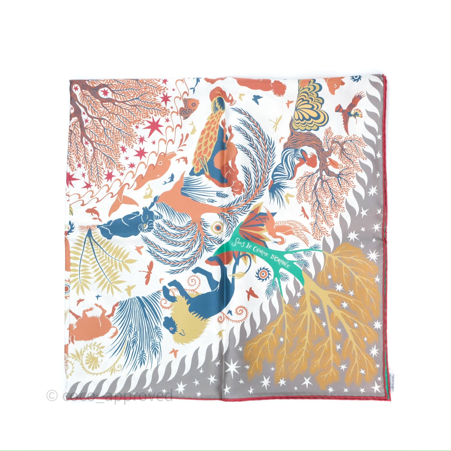 Hermès Sous Le Charme D'Orphee Double Face Scarf 90