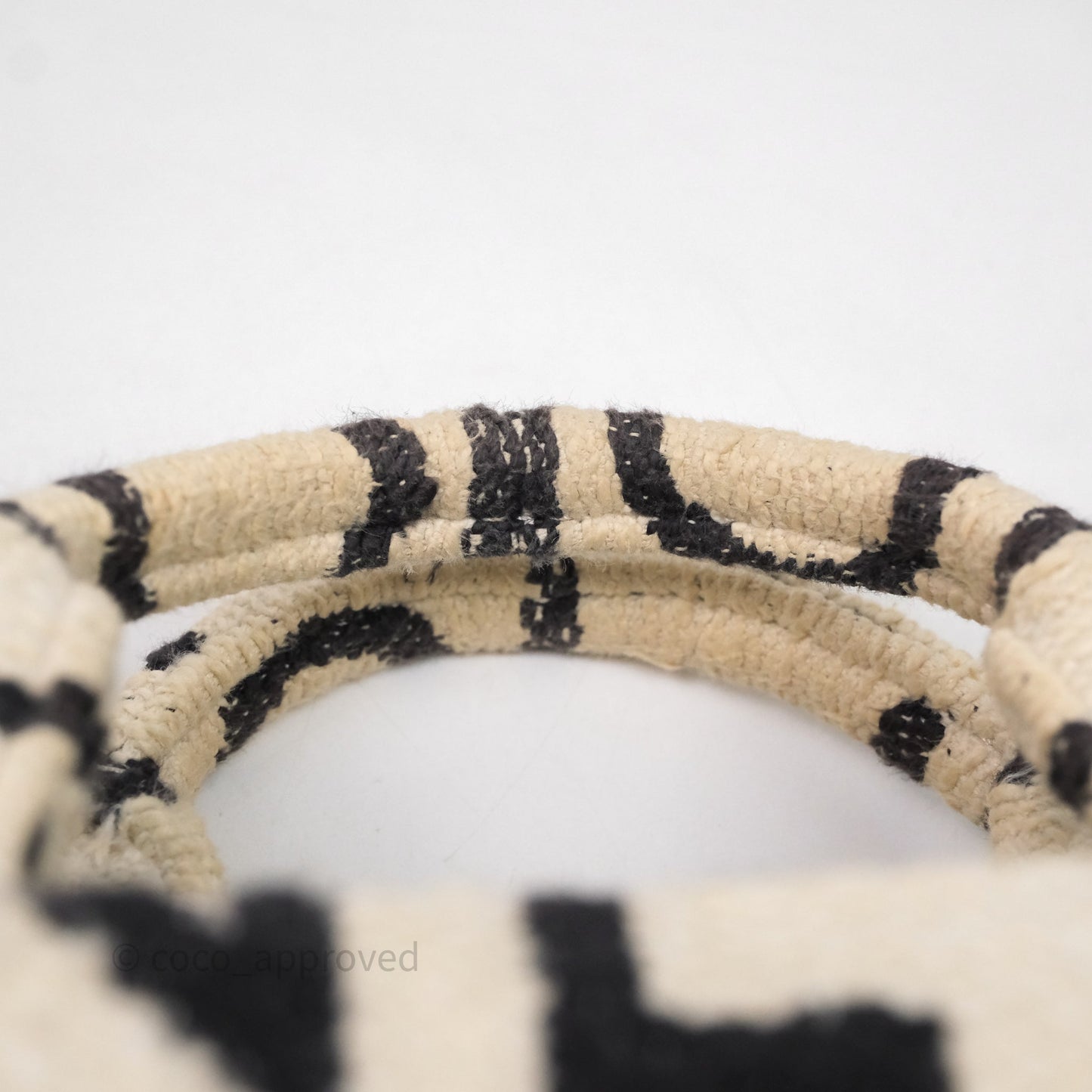 Celine Small Cabas Thais Textile with Celine All-Over White