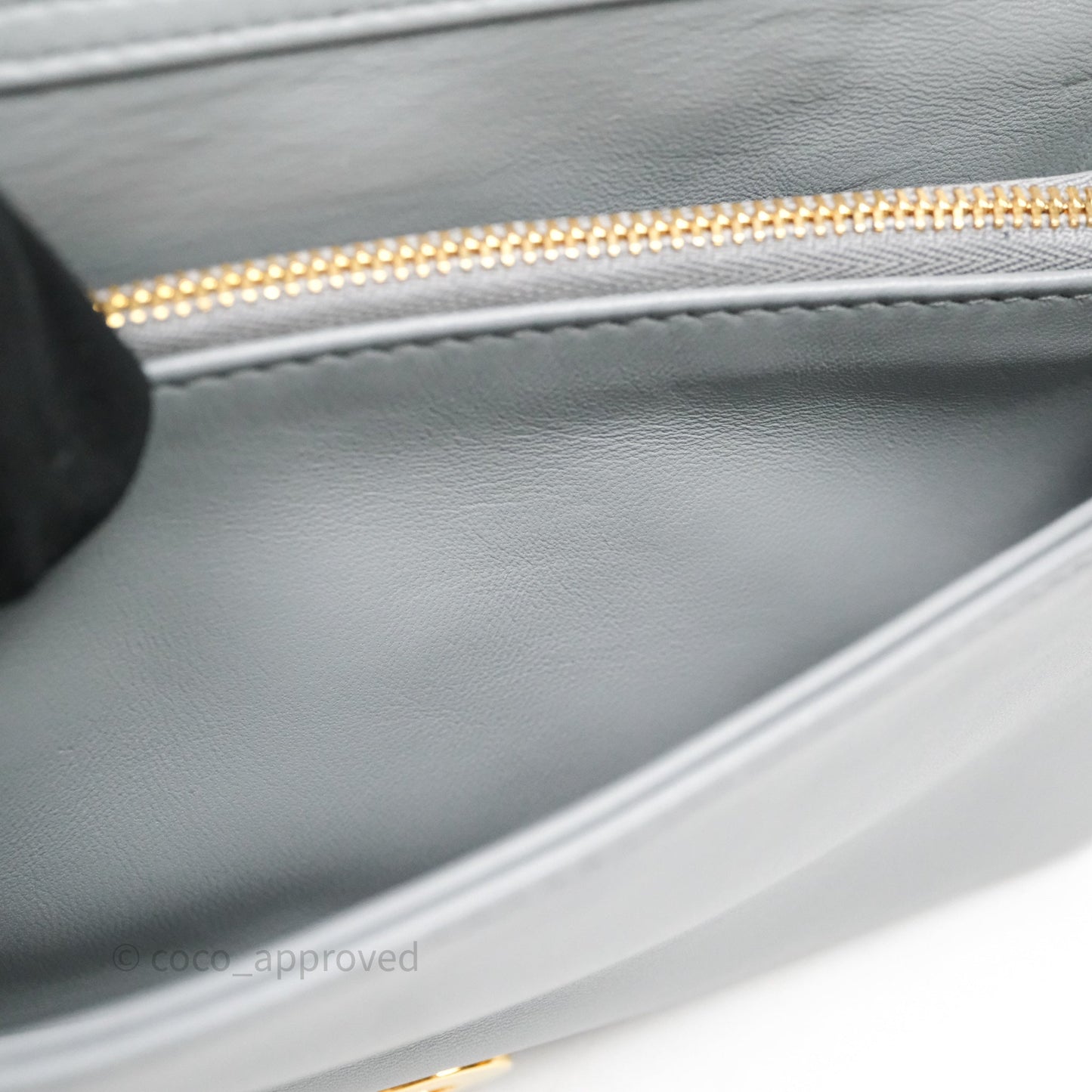 Christian Dior Mini Caro Bag Grey Macrocannage