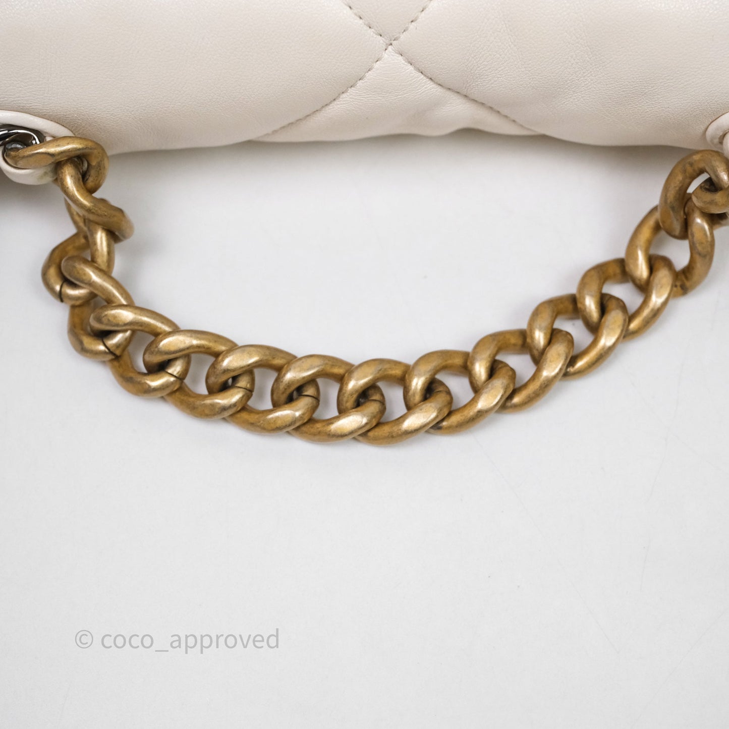 Chanel 19 Small Ivory White Mixed Hardware