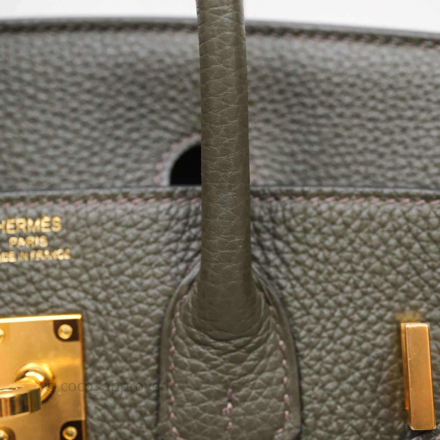 Hermès Birkin 25 Vert De Gris Togo Gold Hardware