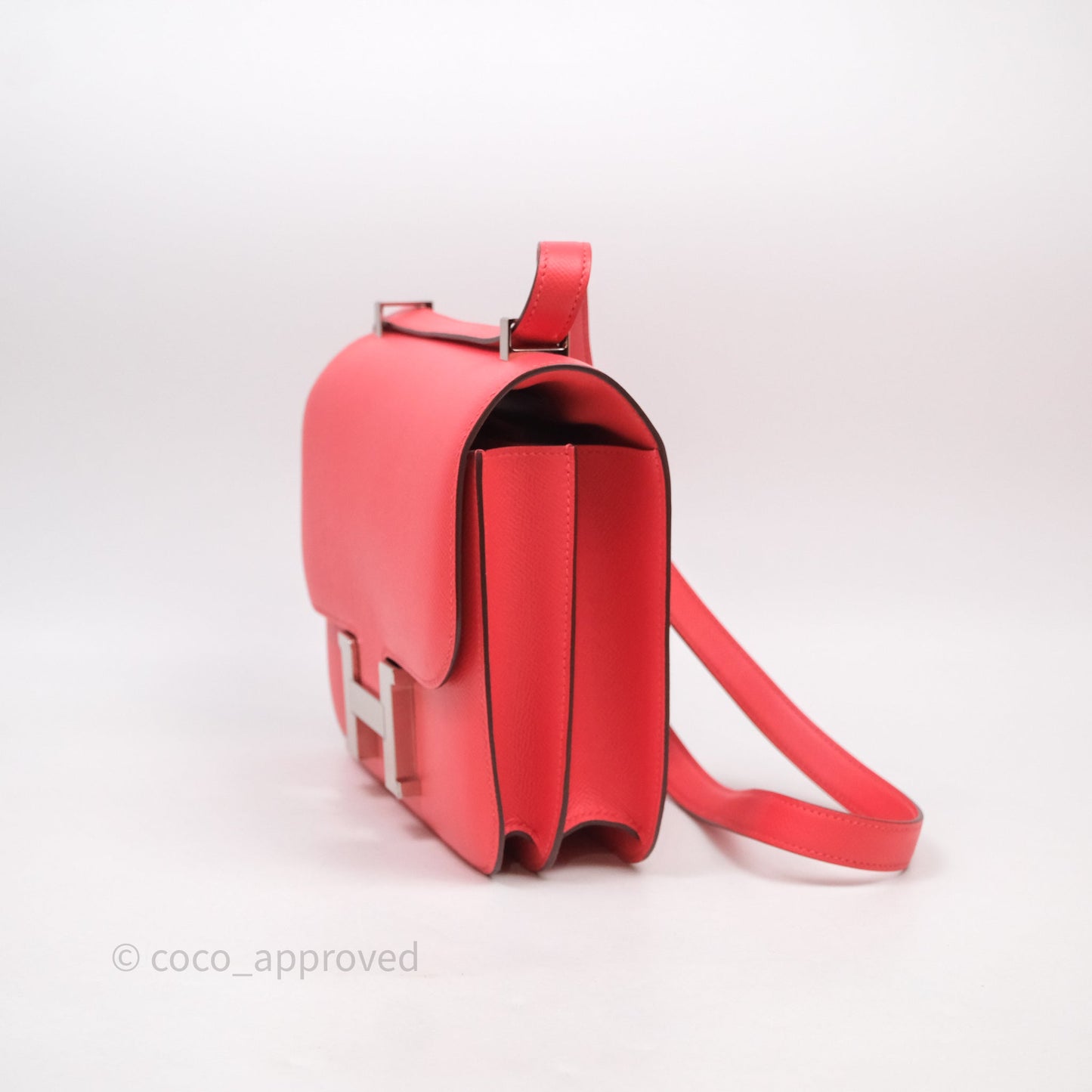 Hermès Constance 24 Rose Jaipur T5 Epsom Palladium Hardware