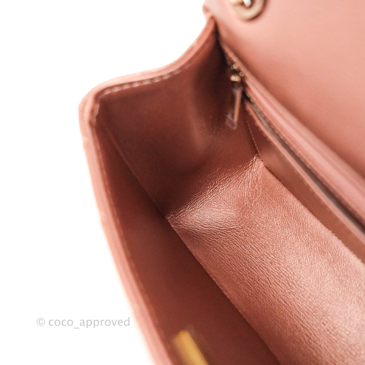 Chanel Mini Reissue 224 Metallic Calfskin Rose Gold