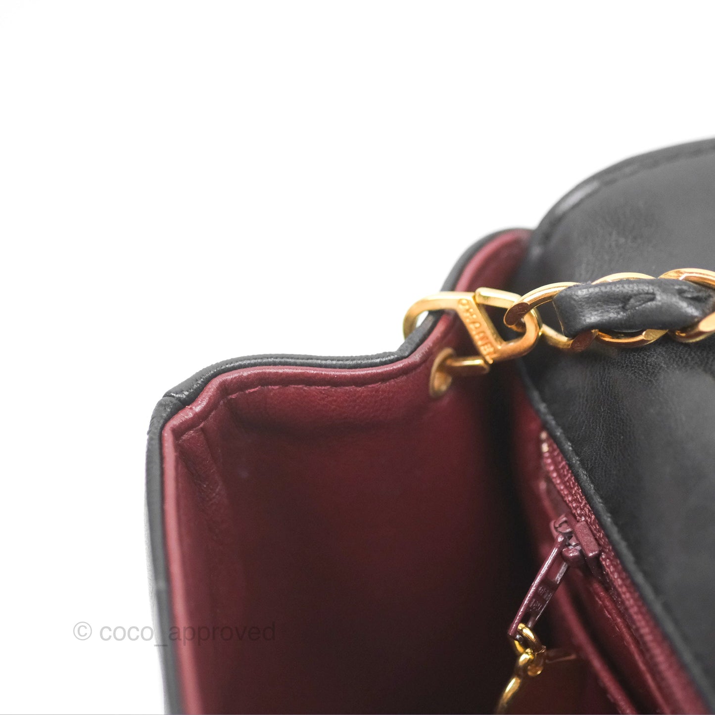Chanel Vintage Medium Classic Diana Flap Bag Black Lambskin 24K Gold Hardware