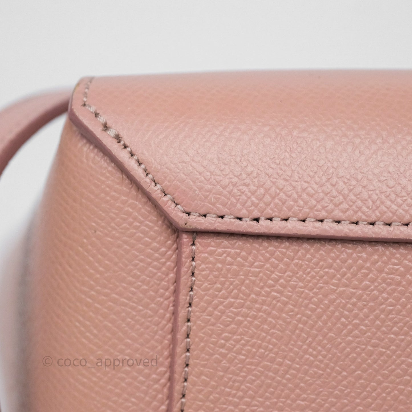 Celine Nano Belt Bag Vintage Pink Grained Calfskin Gold Hardware