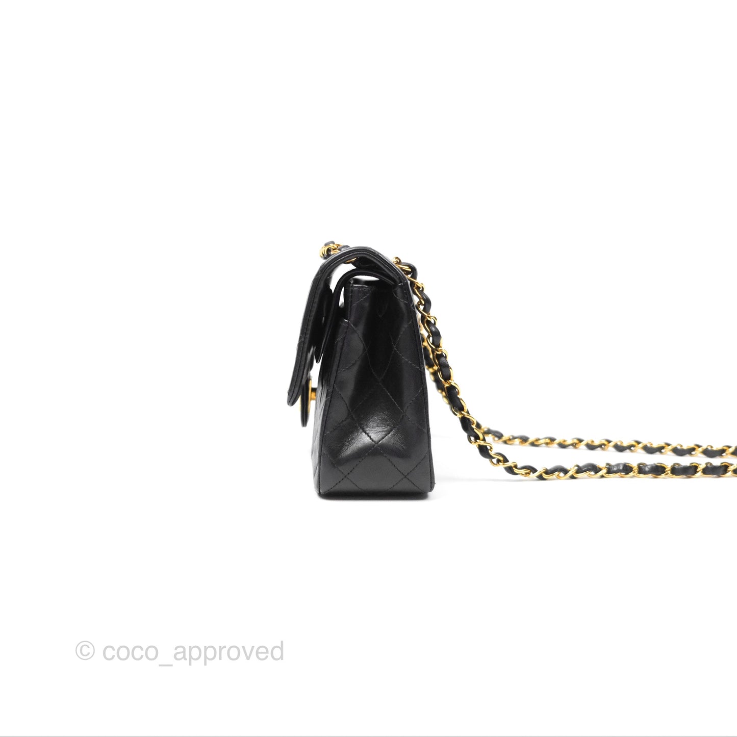 Chanel Classic Vintage Small Flap Black Lambskin 24K Gold Hardware