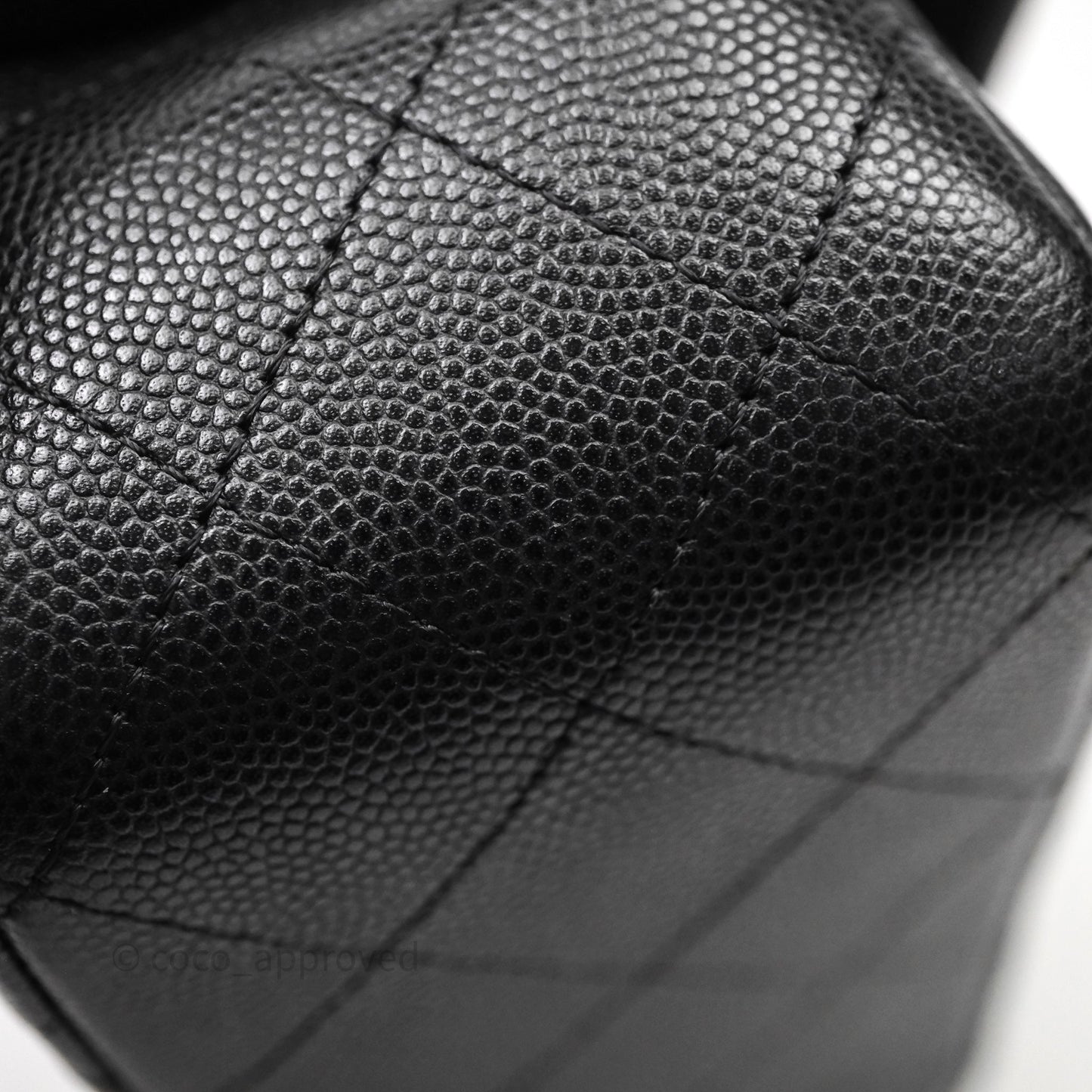 Chanel Mini Square Quilted Black Caviar Silver Hardware