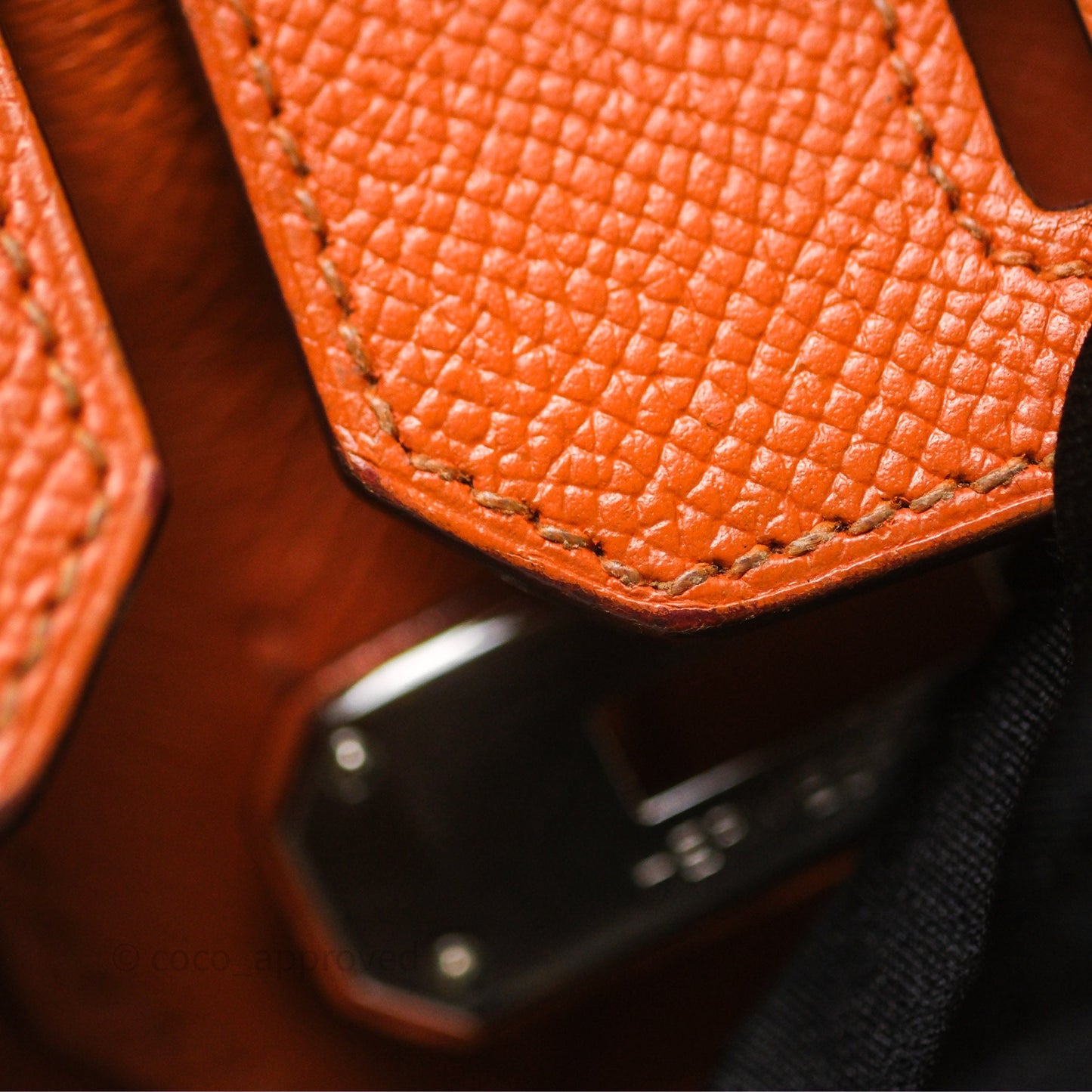 Hermès Birkin 30 Retourne Orange Epsom Palladium Hardware