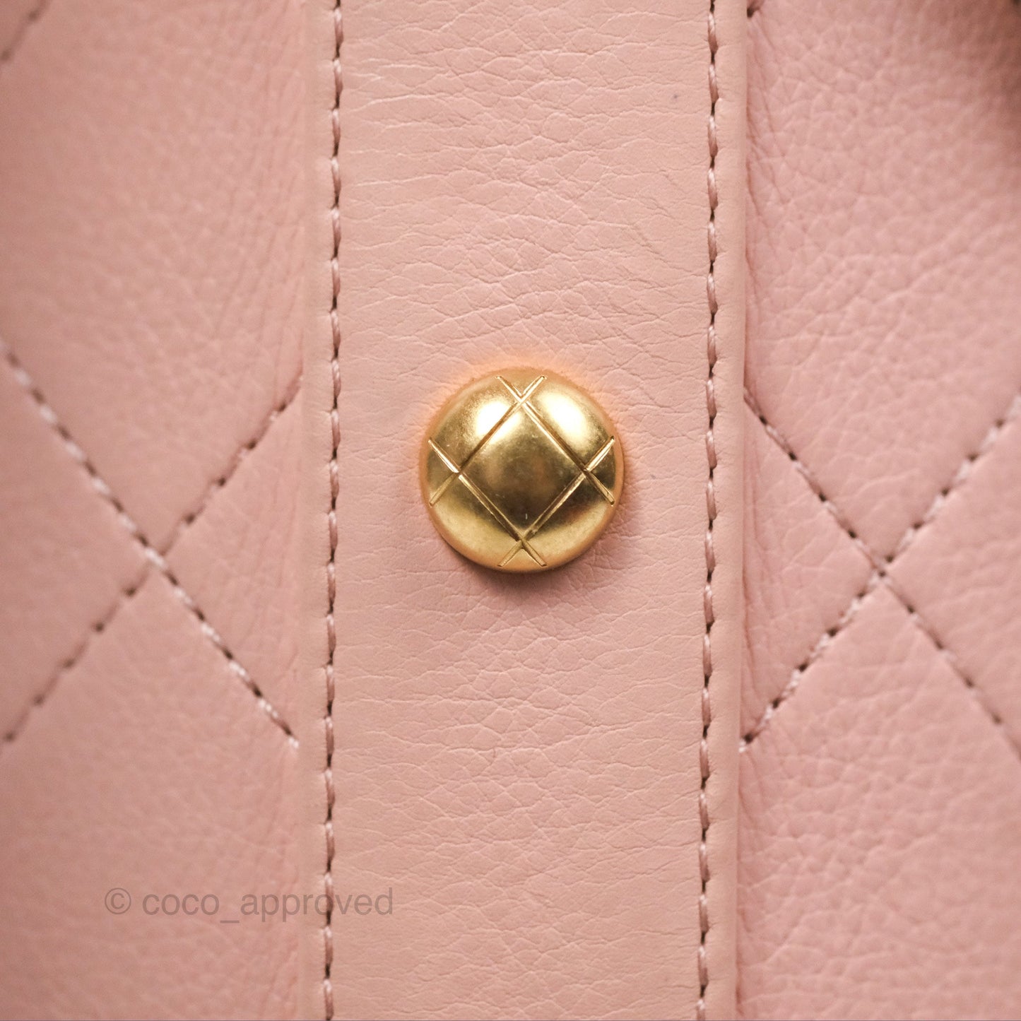 Chanel Quilted Top Handle Drawstring Bucket Bag Calfskin Tweed Pink Aged Gold Hardware