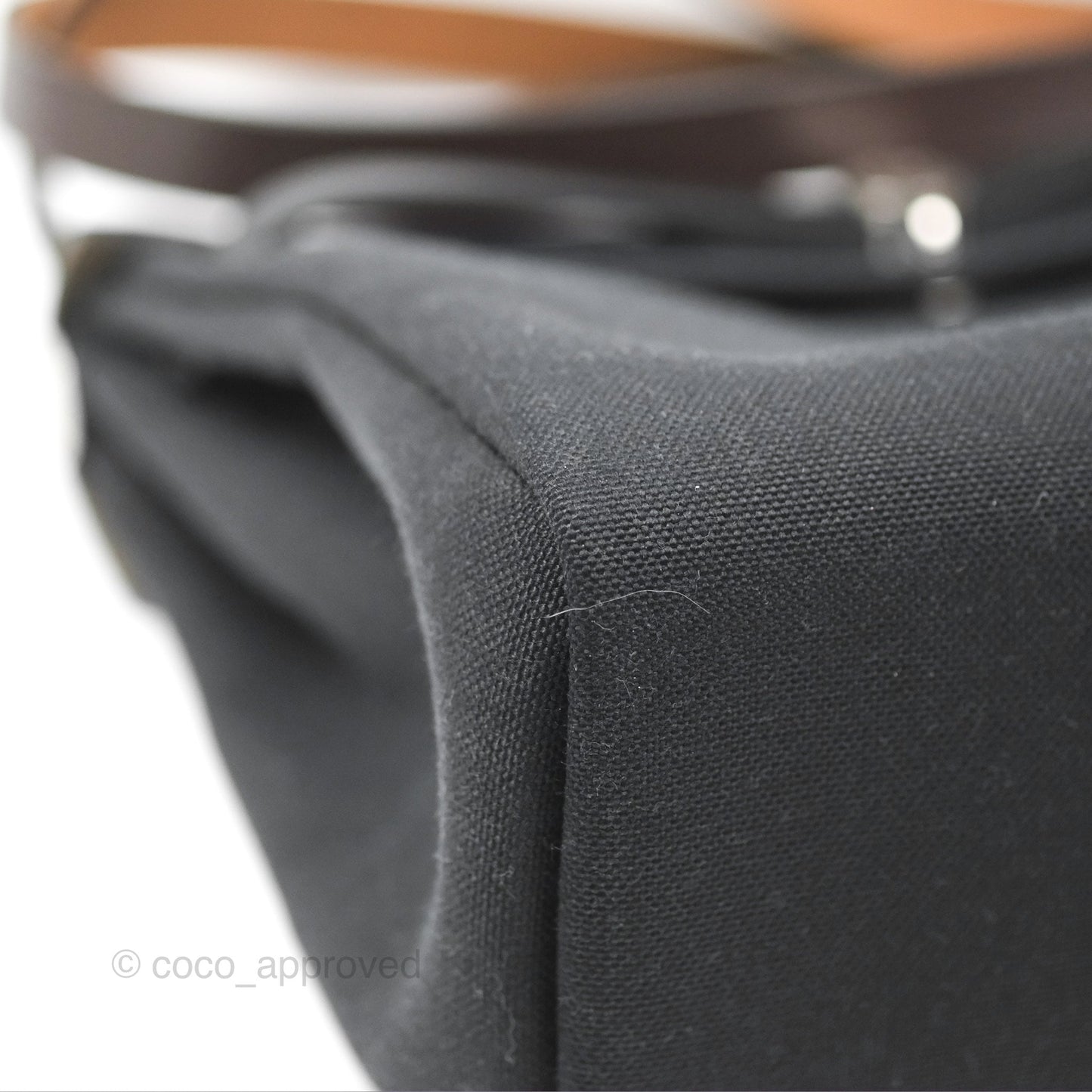Hermès Herbag Zip 31 Black/Navy Canvas Palladium Hardware