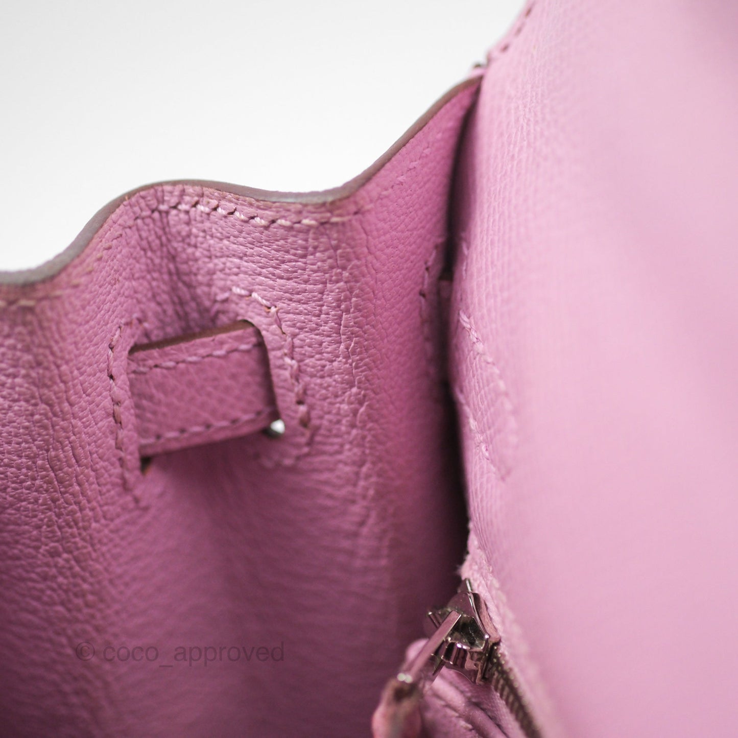 Hermès Sellier Kelly 25 Mauve Sylvestre X9 Epsom Palladium Hardware
