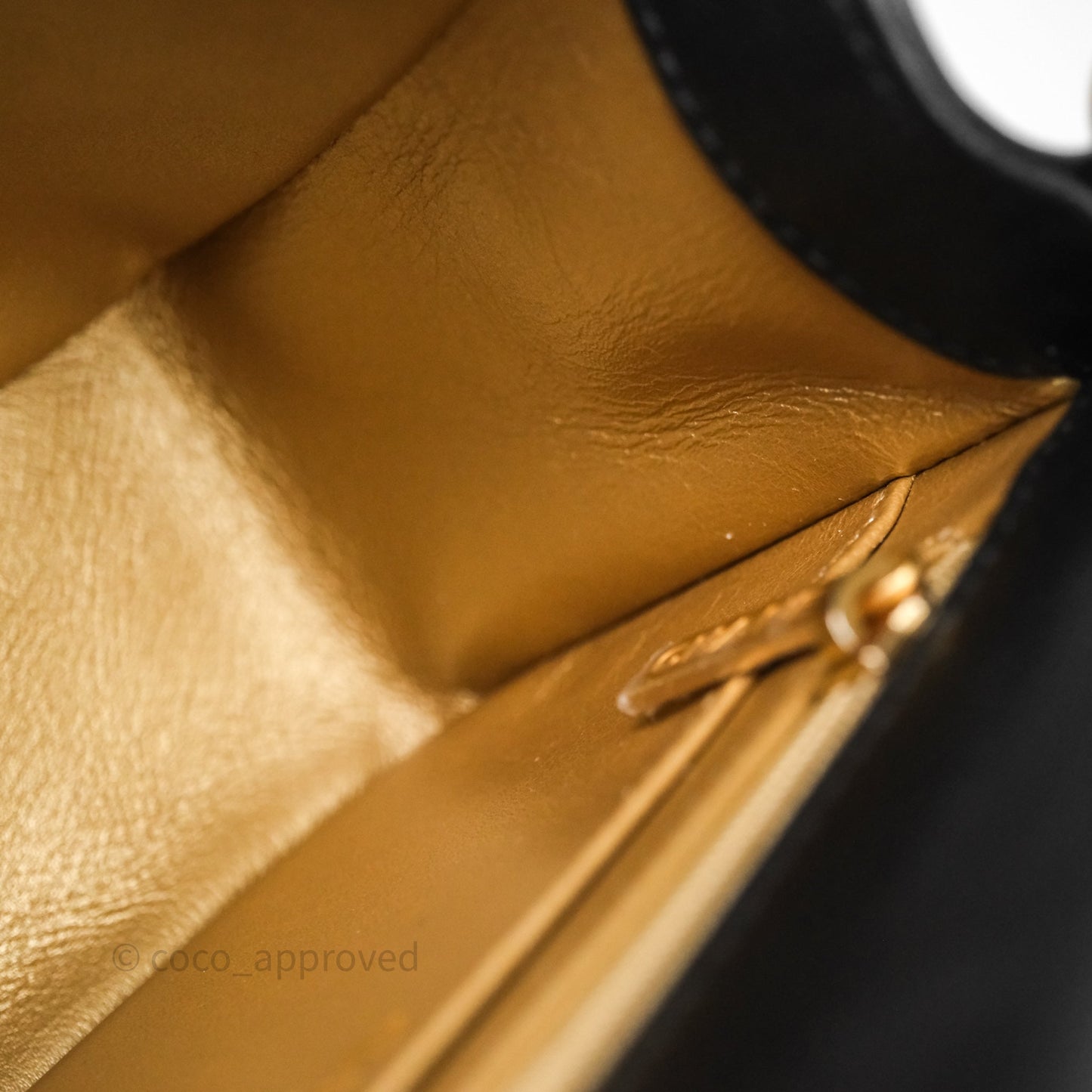 Chanel Pearl Crush Mini Square Quilted Black Lambskin Aged Gold Hardware