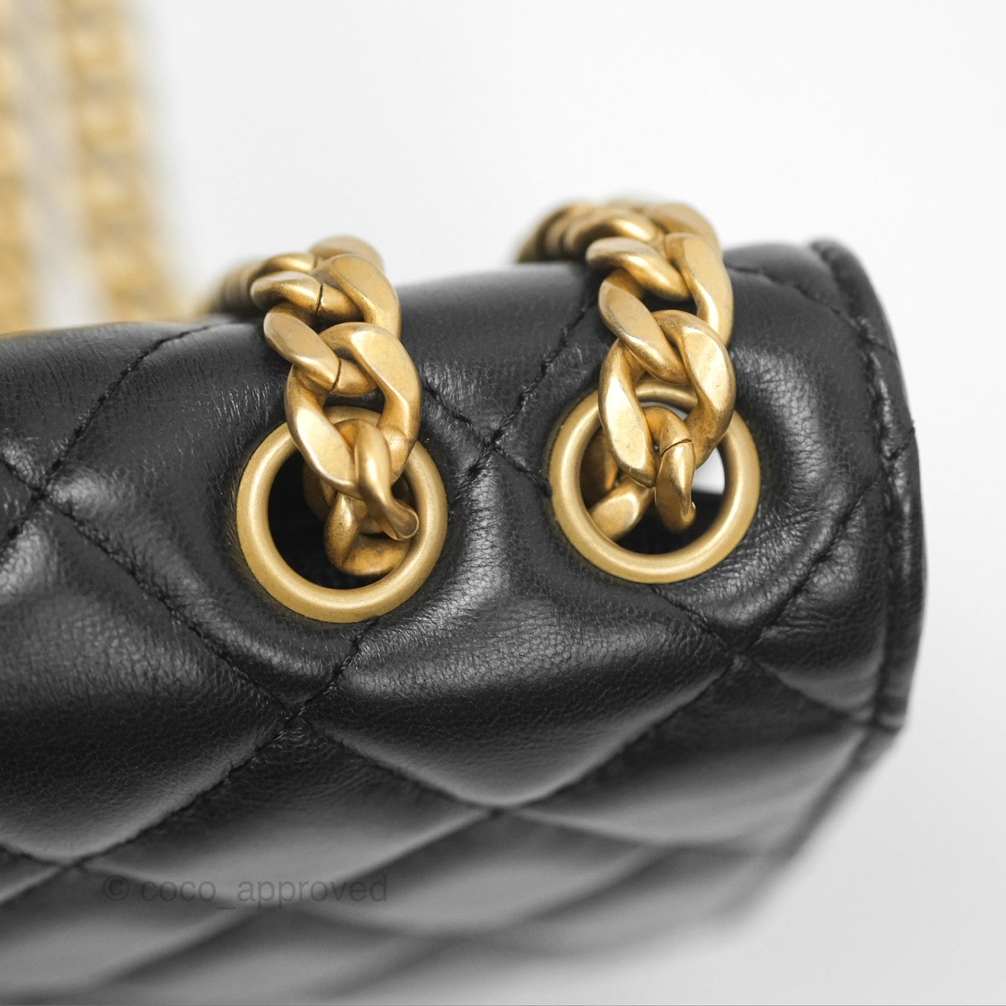 Chanel All Slide Wallet on Chain WOC Adjustable Chain Quilted Black Lambskin 22K