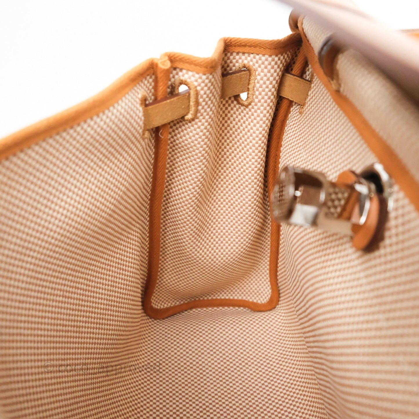 Hermès Herbag Zip 31 Ecru/Beige/Natural Canvas Palladium Hardware