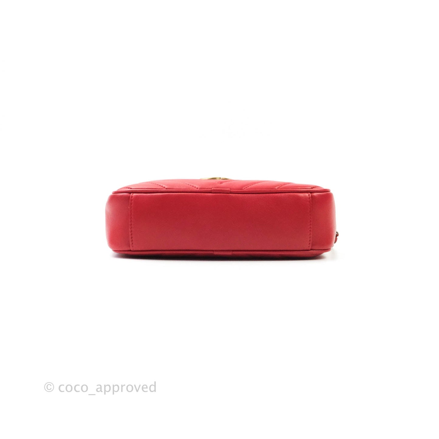 Chanel CC Red Crossbody Camera Bag Aged Gold Hardware