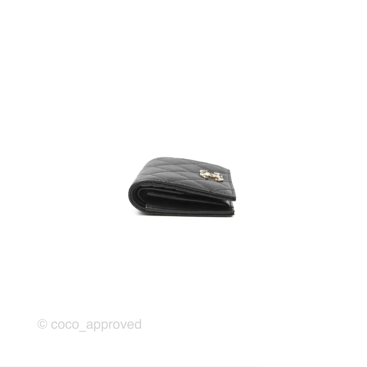 Chanel Small Wallet Black Caviar 23K
