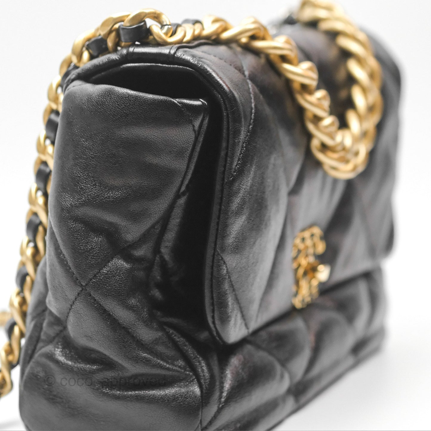Chanel 19 Medium Black Goatskin Mixed Hardware
