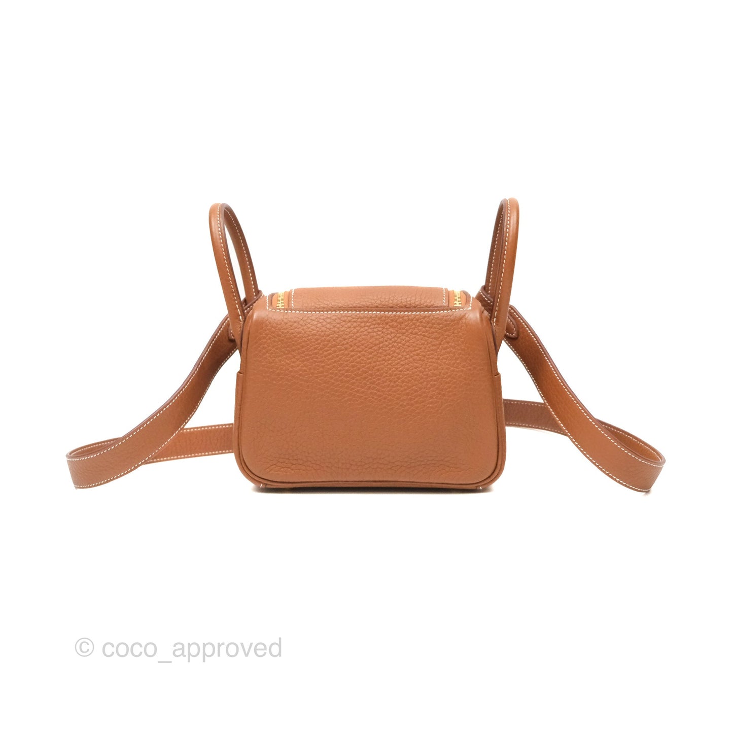 Hermès Mini Lindy 20 Gold Clemence Gold Hardware