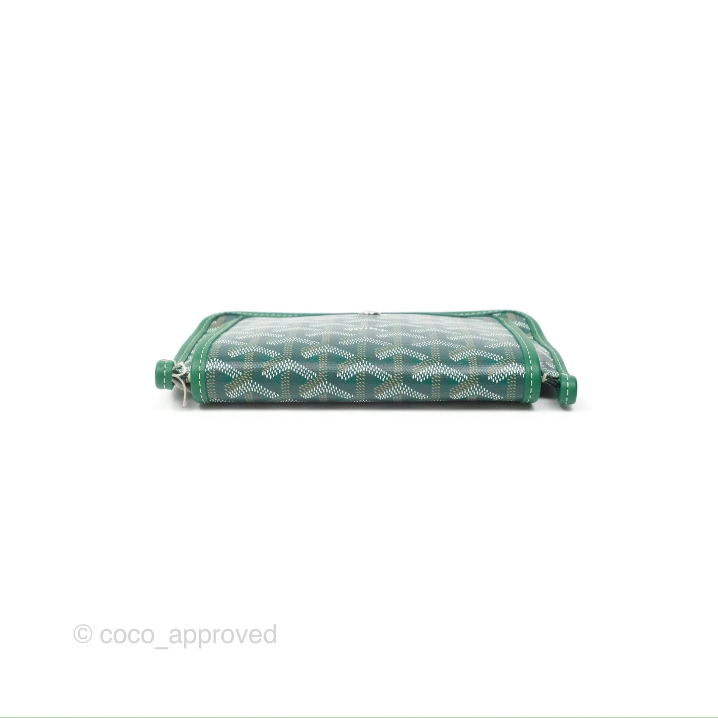Goyard Plumet Pocket Wallet Green Goyardine Canvas