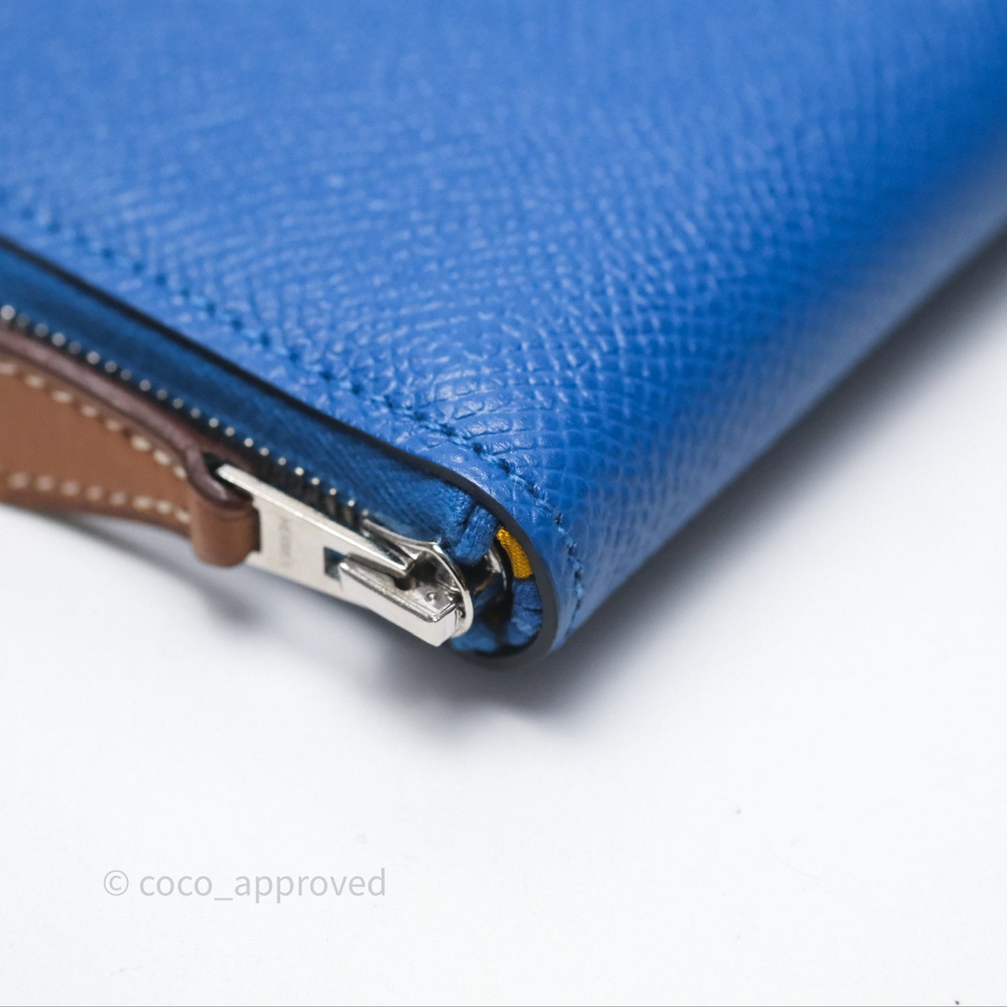 Hermès Silk In Classique Long Wallet Bleu Epsom