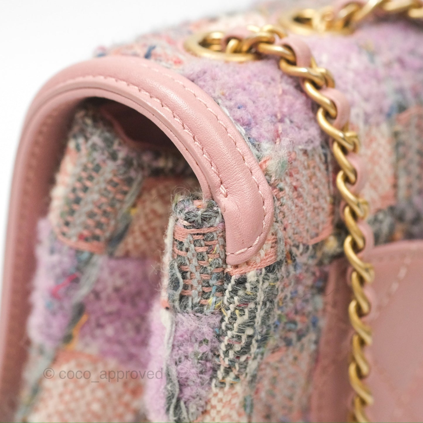 Chanel Small CC Filigree Flap Pink Tweed