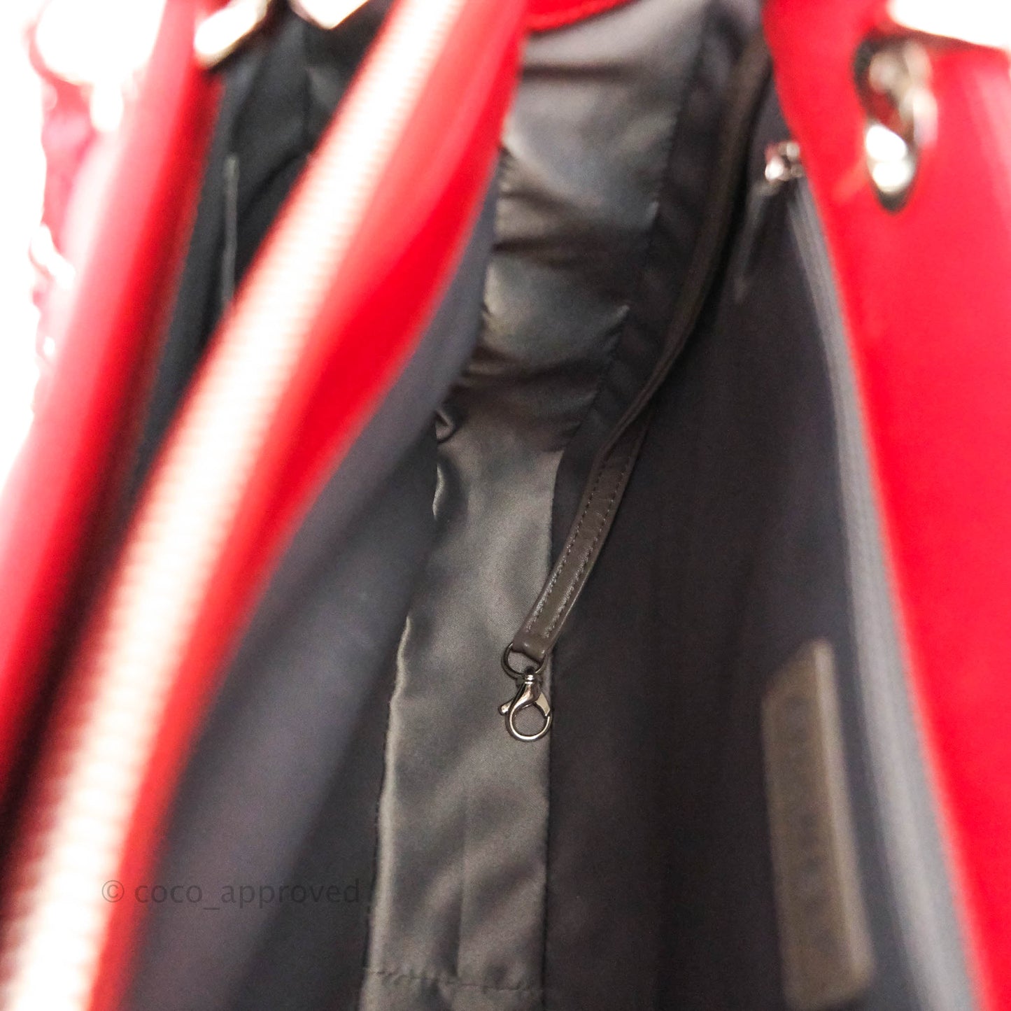 Chanel GST Red Caviar Silver Hardware