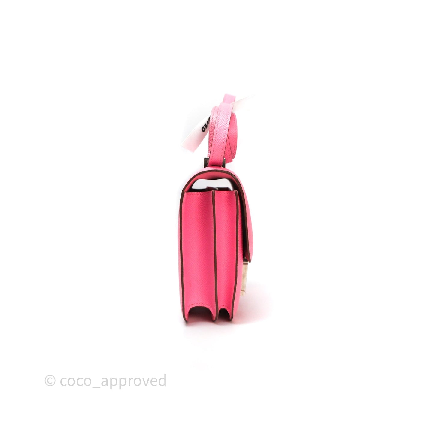 Hermès Constance Mini 18cm Rose d'ete Epsom Palladium Hardware