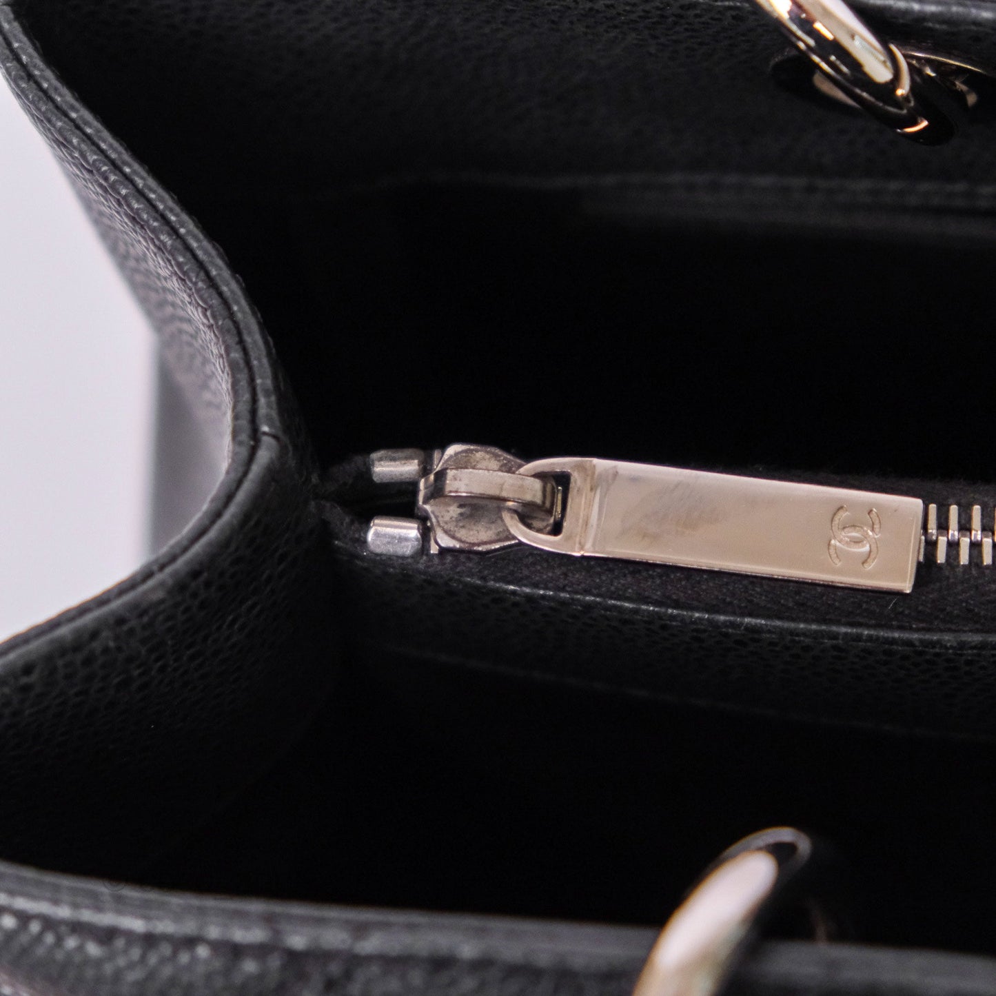 Chanel GST Black Caviar Silver Hardware