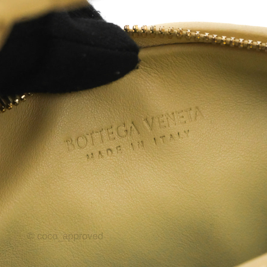 Bottega Veneta Intrecciato Mini Jodie Clutch Bag Porridge Lambskin Gold Hardware