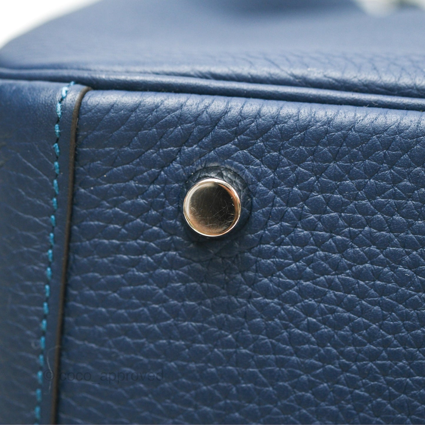 Hermès Lindy 30 Blue Saphir/ Blue Izmir Clemence Palladium Hardware