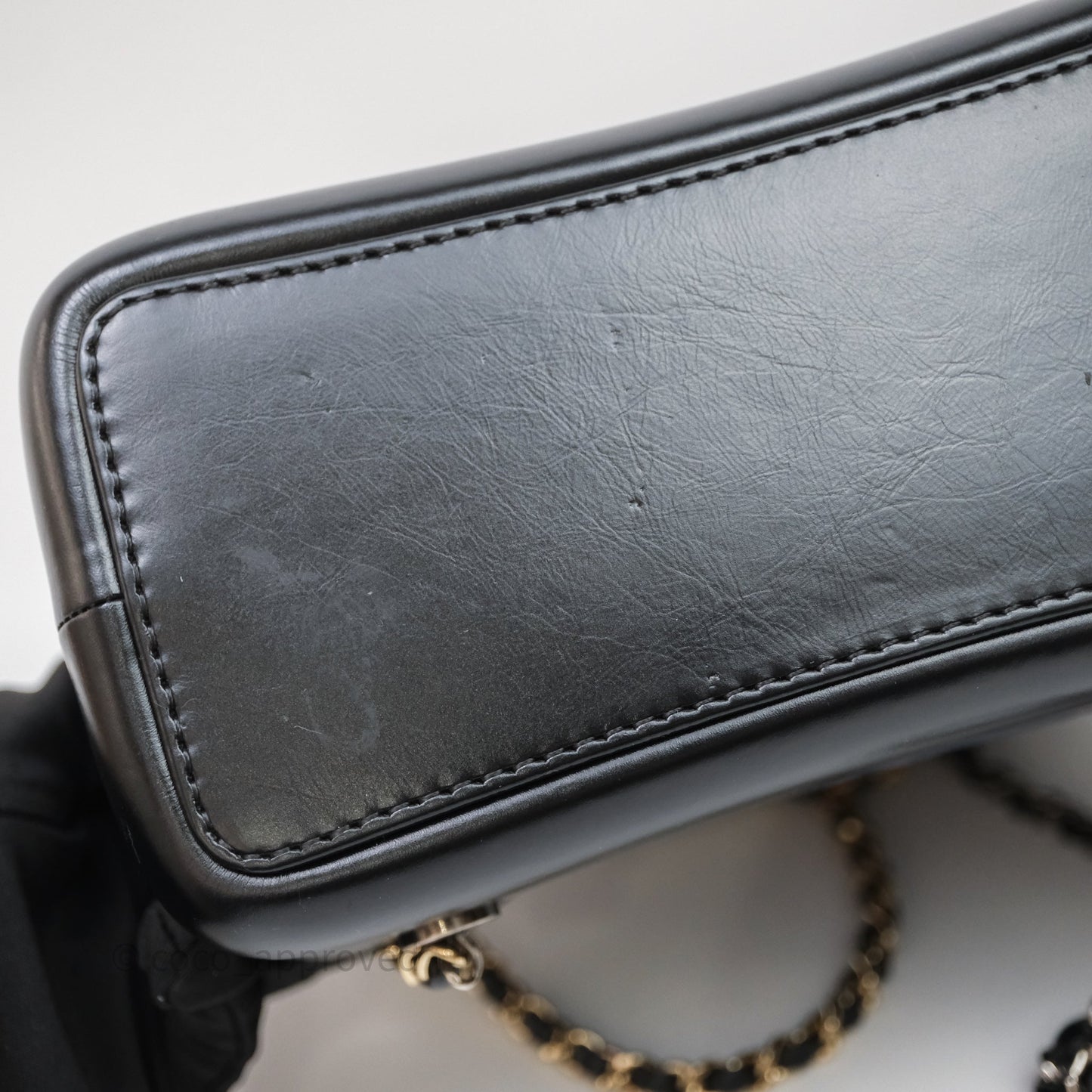 Chanel Gabrielle Backpack Blue Aged Calfskin Small