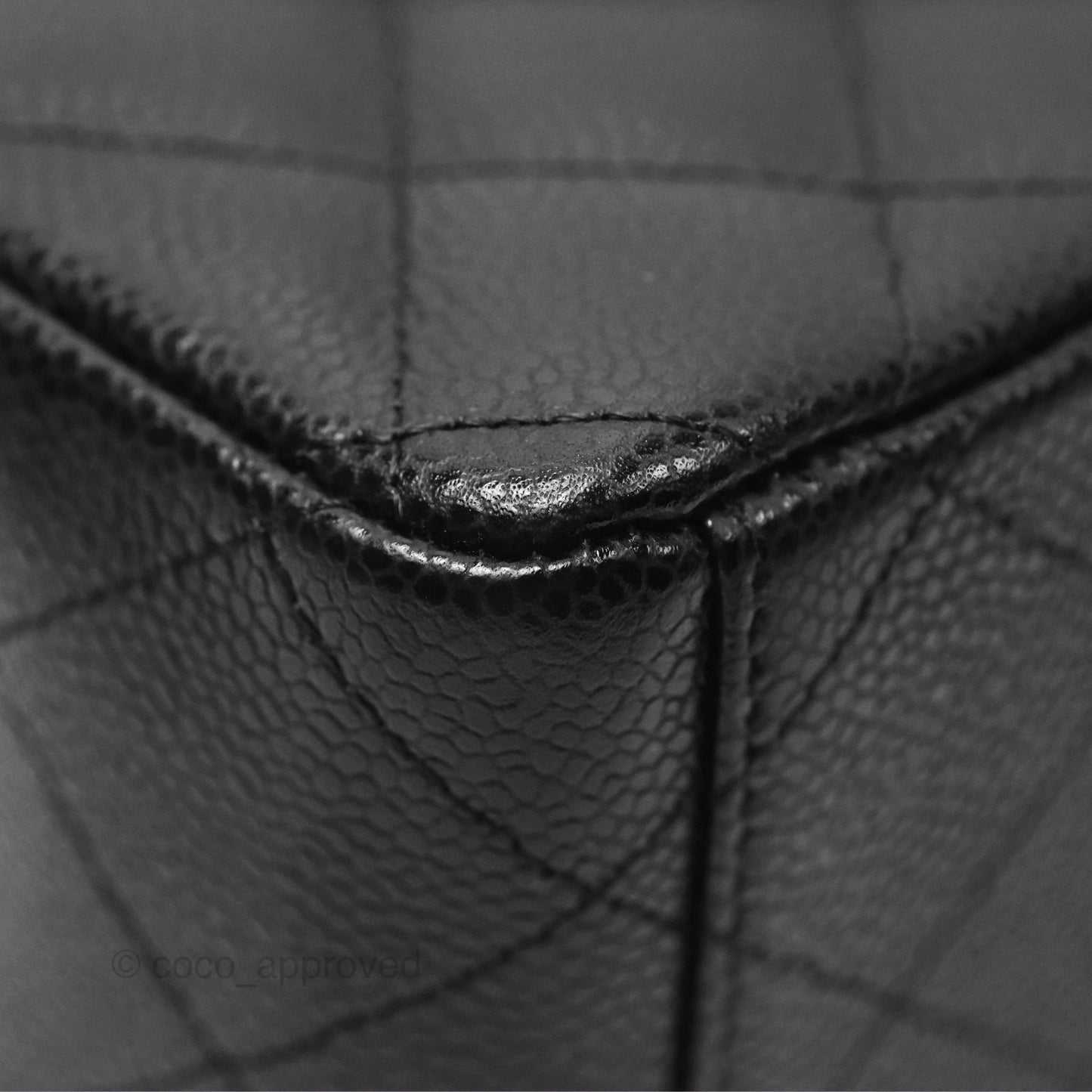 Chanel Quilted Maxi Double Flap Black Caviar Silver Hardware