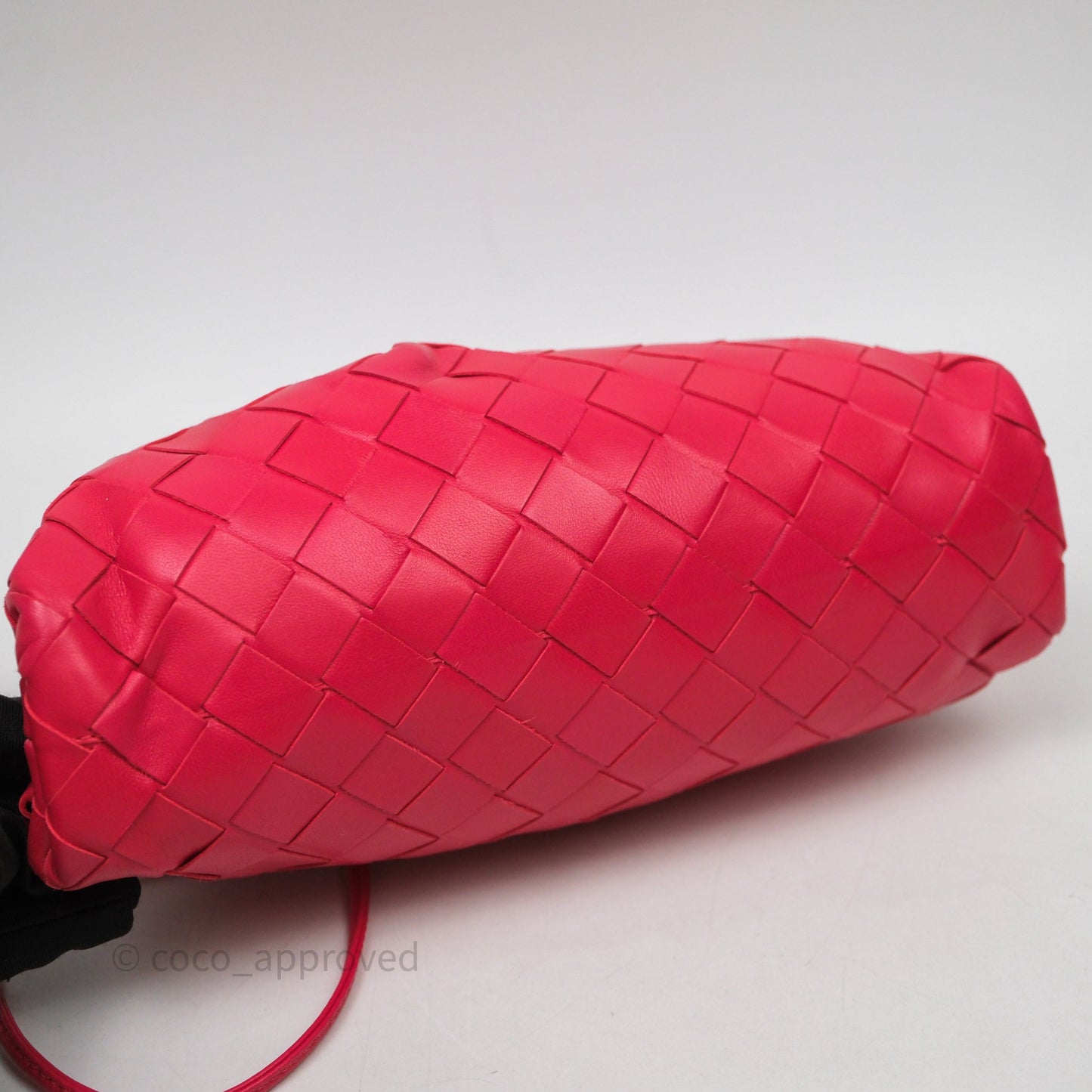 Bottega Veneta Mini Pouch Red Intrecciato Lambskin