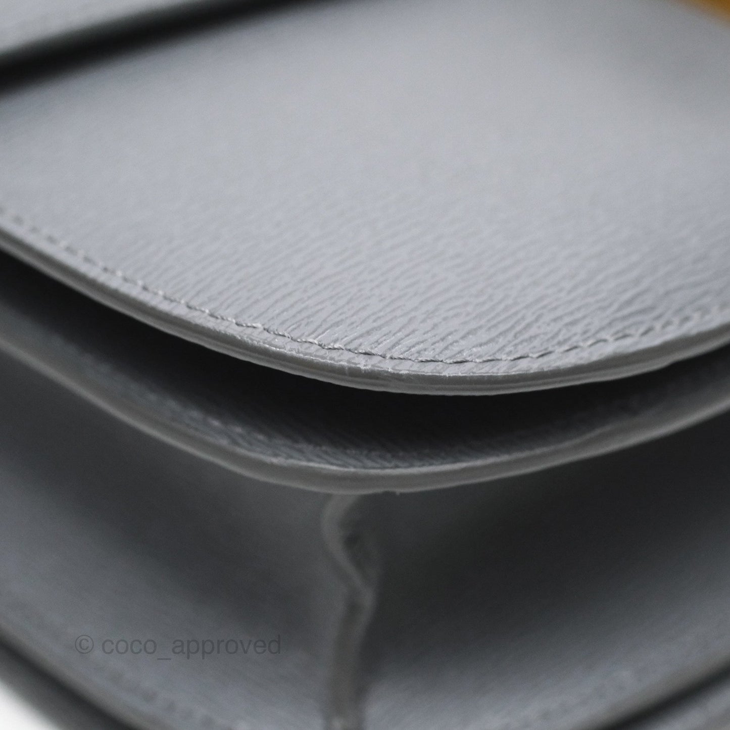 Celine Medium Classic Box Flap Grey Liege Calfskin