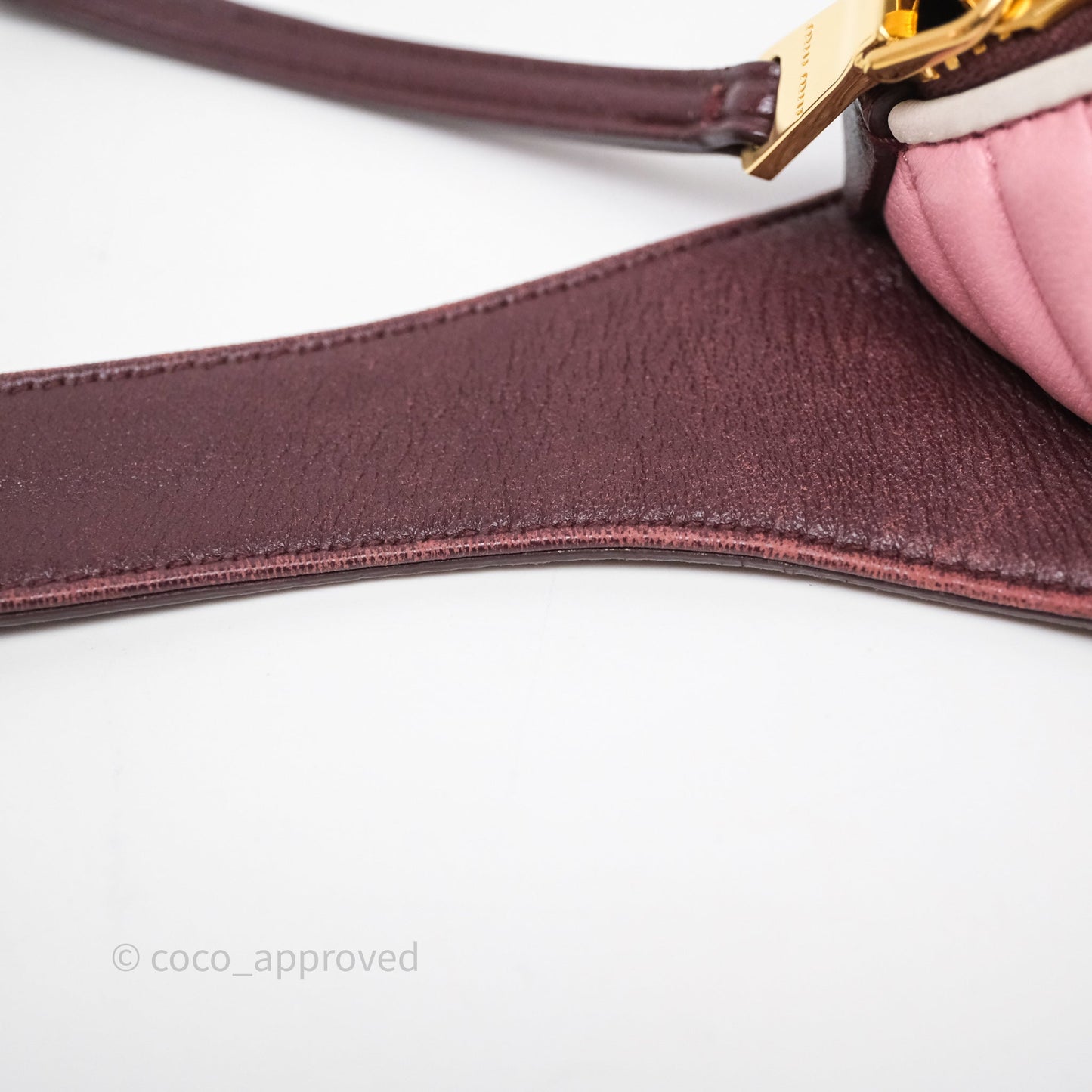 Miu Miu Bumbag Burgundy/Pink Gold Hardware