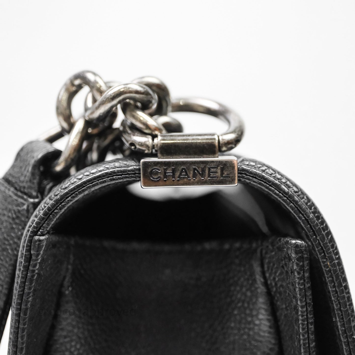 Chanel Quilted New Medium Boy Black Caviar Ruthenium Hardware