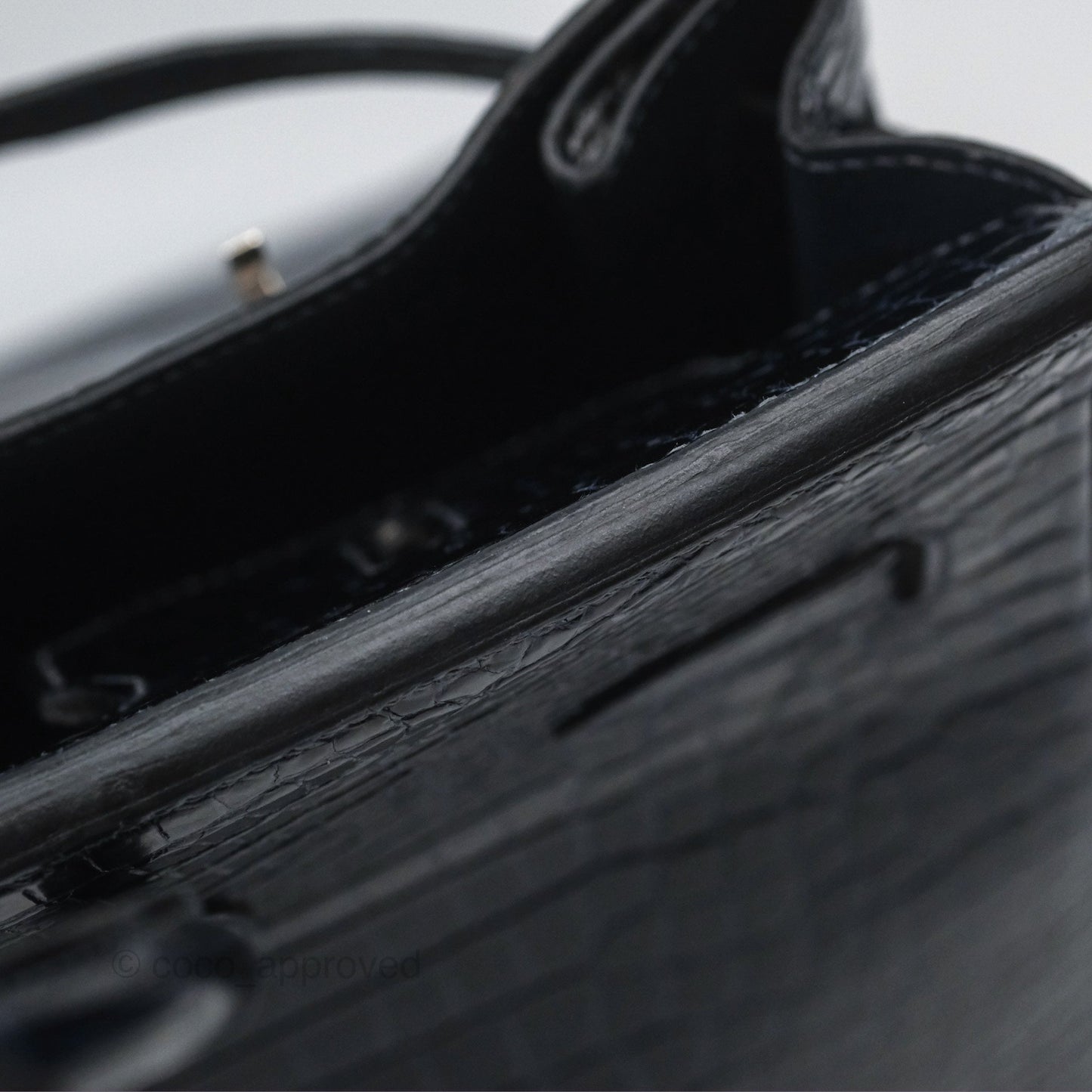Hermès Birkin 35 Porosus Marine 78 Palladium Hardware