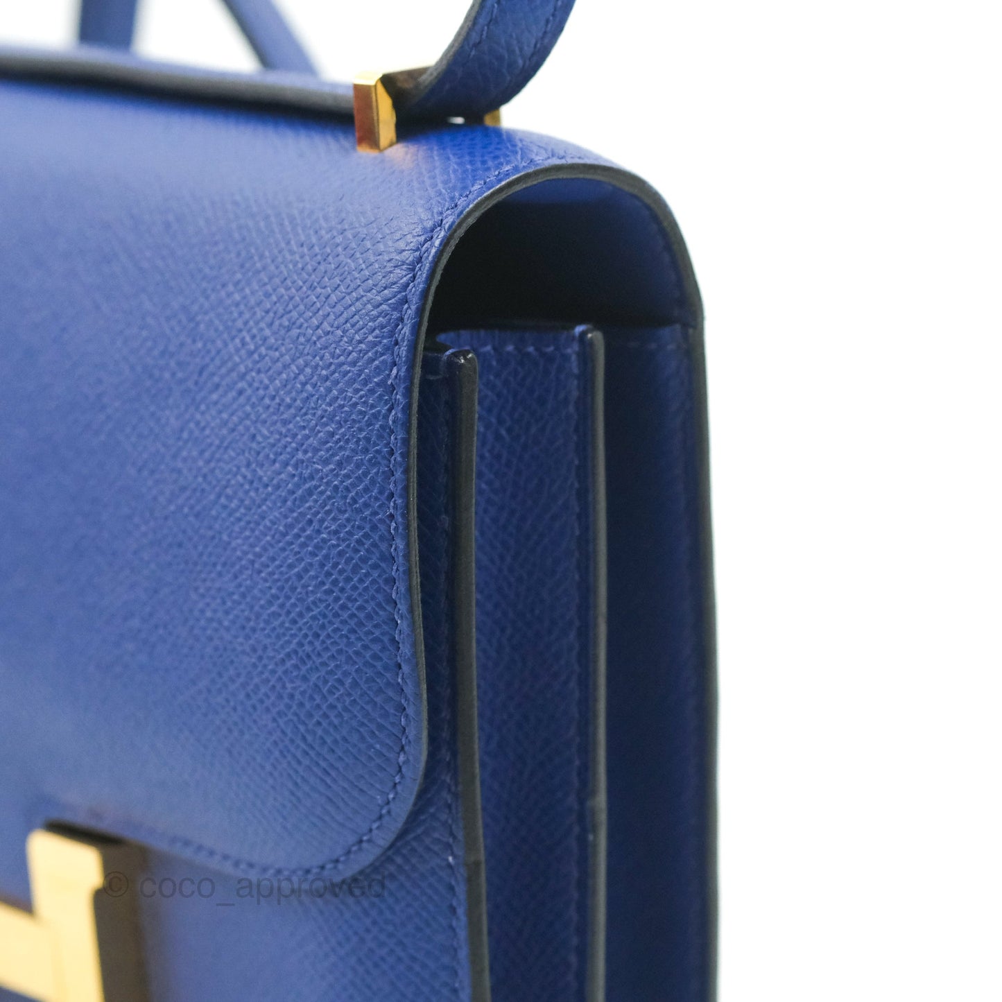 Hermès Constance Mini 18cm Bleu Electric Epsom Gold Hardware