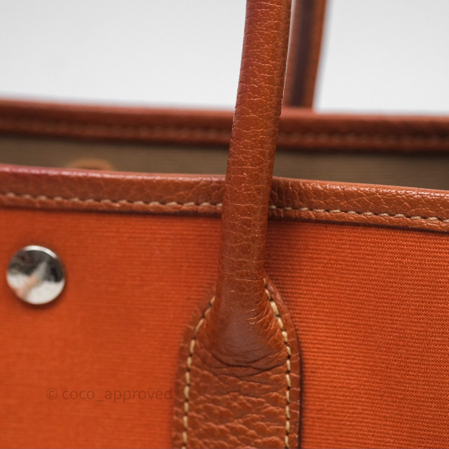 Hermès Mini Garden Party 23 Terre Battue/Cuivre Canvas